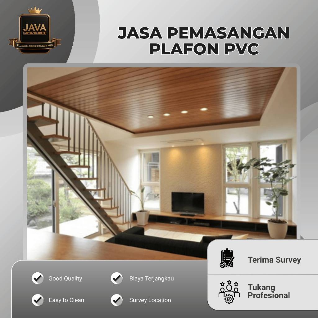 PREMIUM PLAFON PVC PENGGANTI GYPSUM / PVC PANEL - RONA - PLAFON ATAP PVC