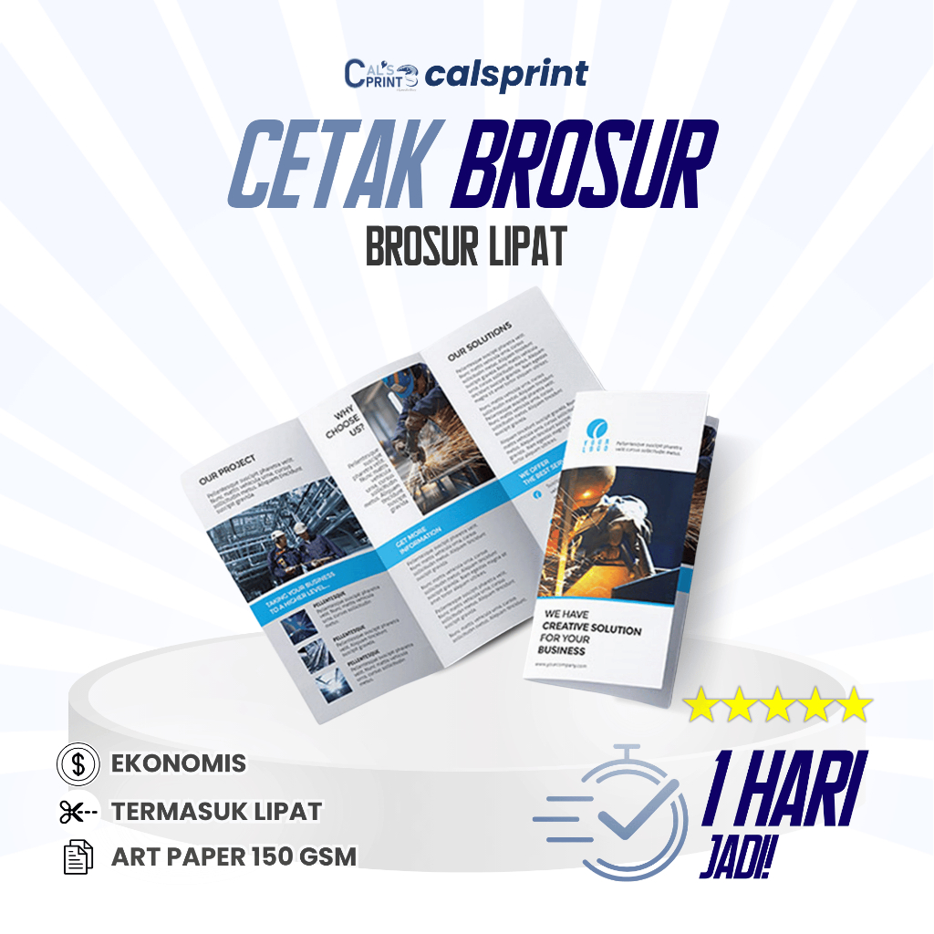 Cetak Brosur Lipat 3, Brosur Cetak A4, Cetak Leaflet Trifold