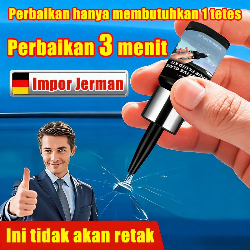 ORI Lem Kaca Mobil Retak Tanpa Bekas Lem Kaca Aquarium Bening Super Kuat Penghilang Retak Kaca Mobil