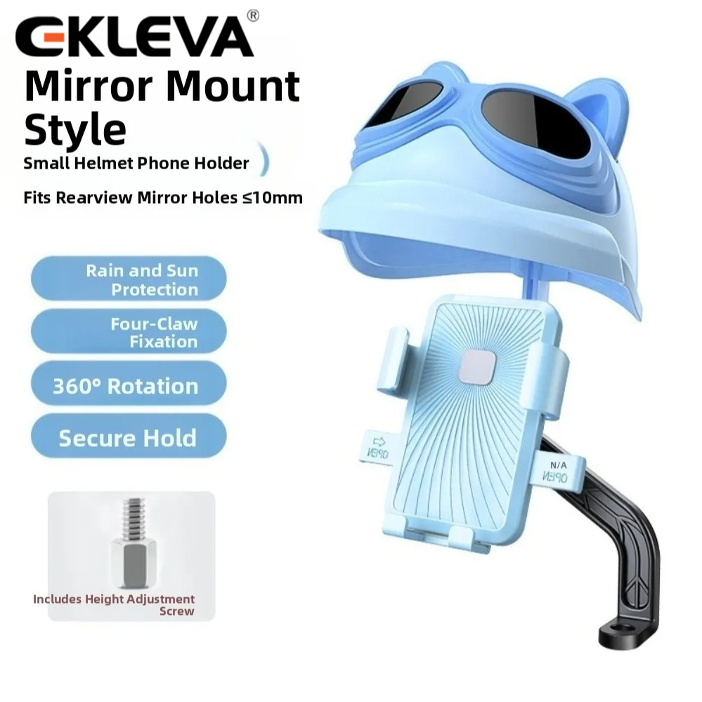 EKLEVA Dudukan HP Motor Visor Matahari Anti Air Anti Guncang Universal