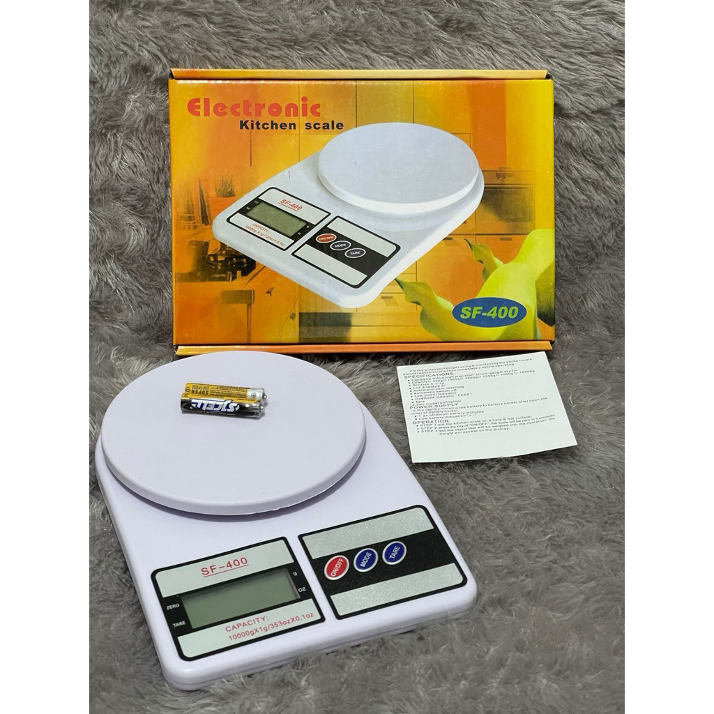 Timbangan Dapur Digital 10kg dengan LCD Besar, Presisi 1 Gram