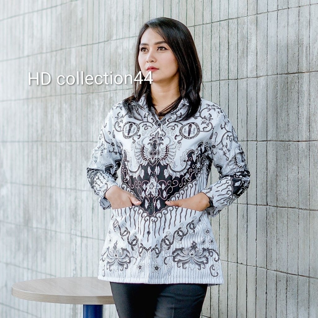 Batik PGRI wanita terbaru 2022 lapisan furing bahan bsw  atasan PGRI terbaru  baju PGRI terbaru