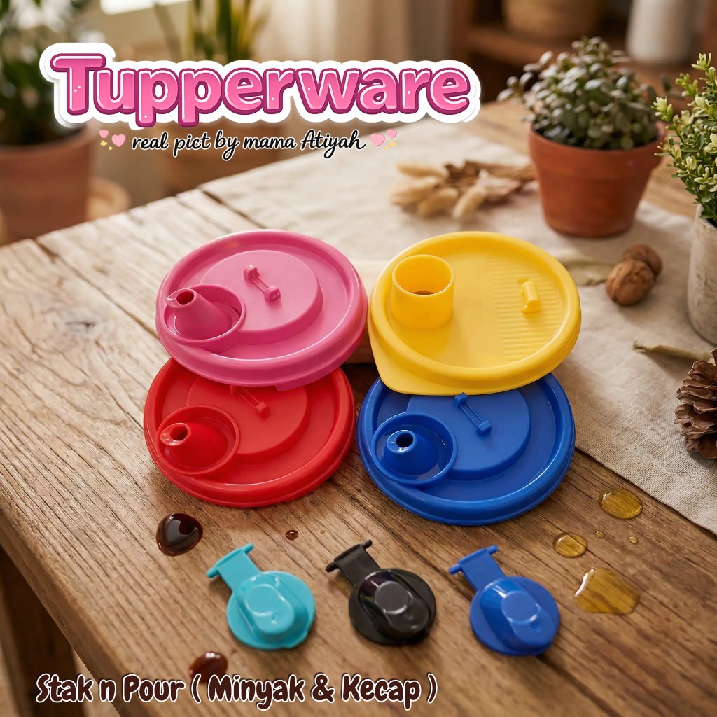 TUTUP/ SEAL / KATUP MINYAK / COOKING OIL //STOR N POUR//STAK N POUR // MINYAK KECAP SAOS // TUPPERWA