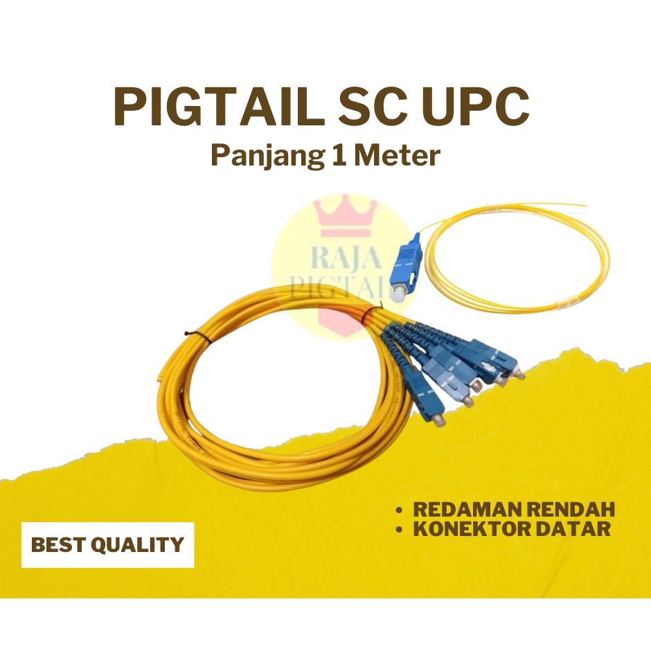 Pigtail SC UPC 3mm 2mm Pigtail SC UPC panjang 1,5Meter