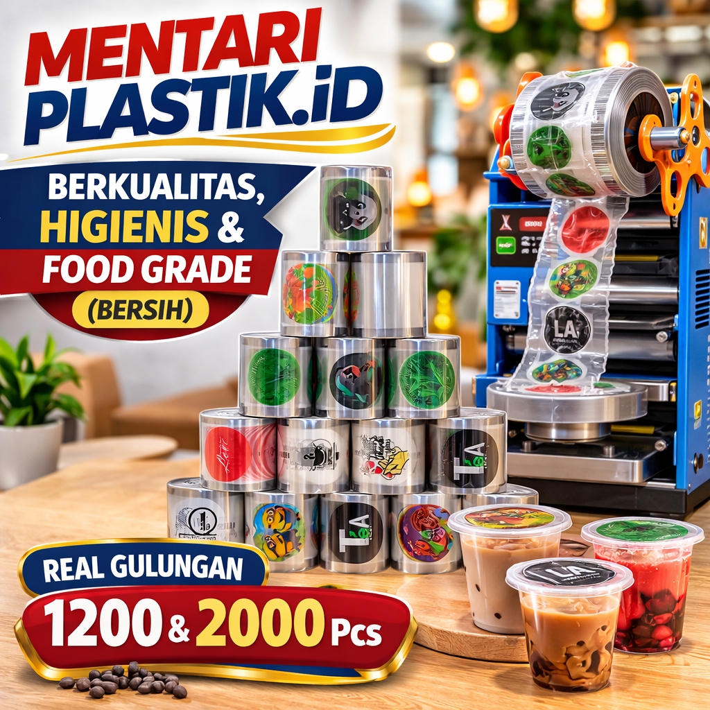 [ isi 1200 ] Seal Cup Plastik Lid | Plastik Seal Cup | Plastic Cup Sealer | Plastik Penutup Gelas Pl