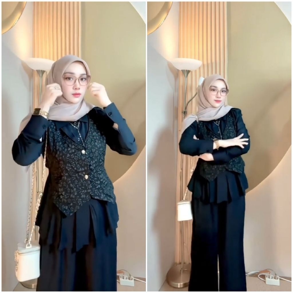 GIONA SETROK//SETELAN KOMBINASI//ONESET ROK TUTU MIX BAHAN FUKORO //SET RAYON TWILL DEWASA TERBARU