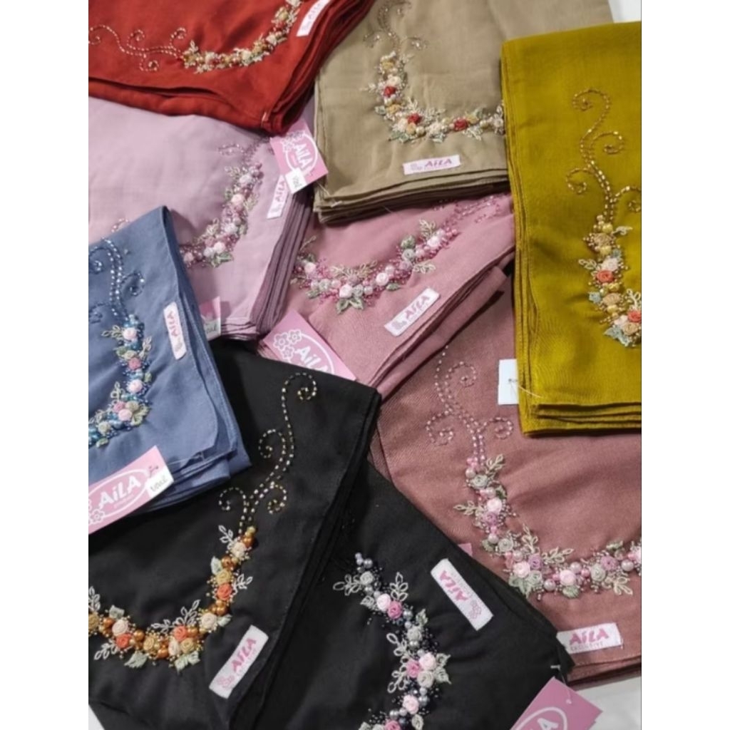 Hijab Sulam AiLa Square