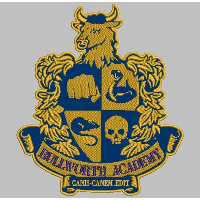Bullworth Academy Patch Bordir Logo Embroidery