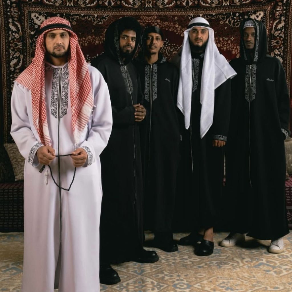 [ORI 100%] Drico Jubah Black & White - Drift Colony