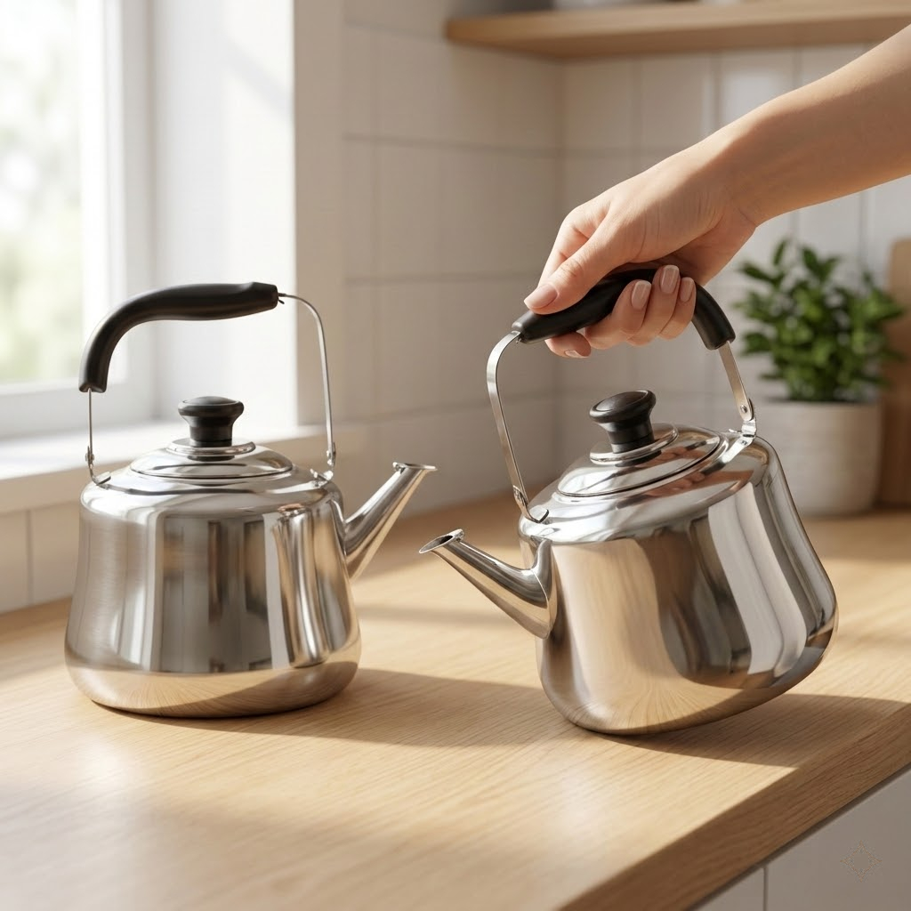 Teko Bunyi Stainless Steel Tebal Ceret Siul Kapasitas Besar Awet Serbaguna