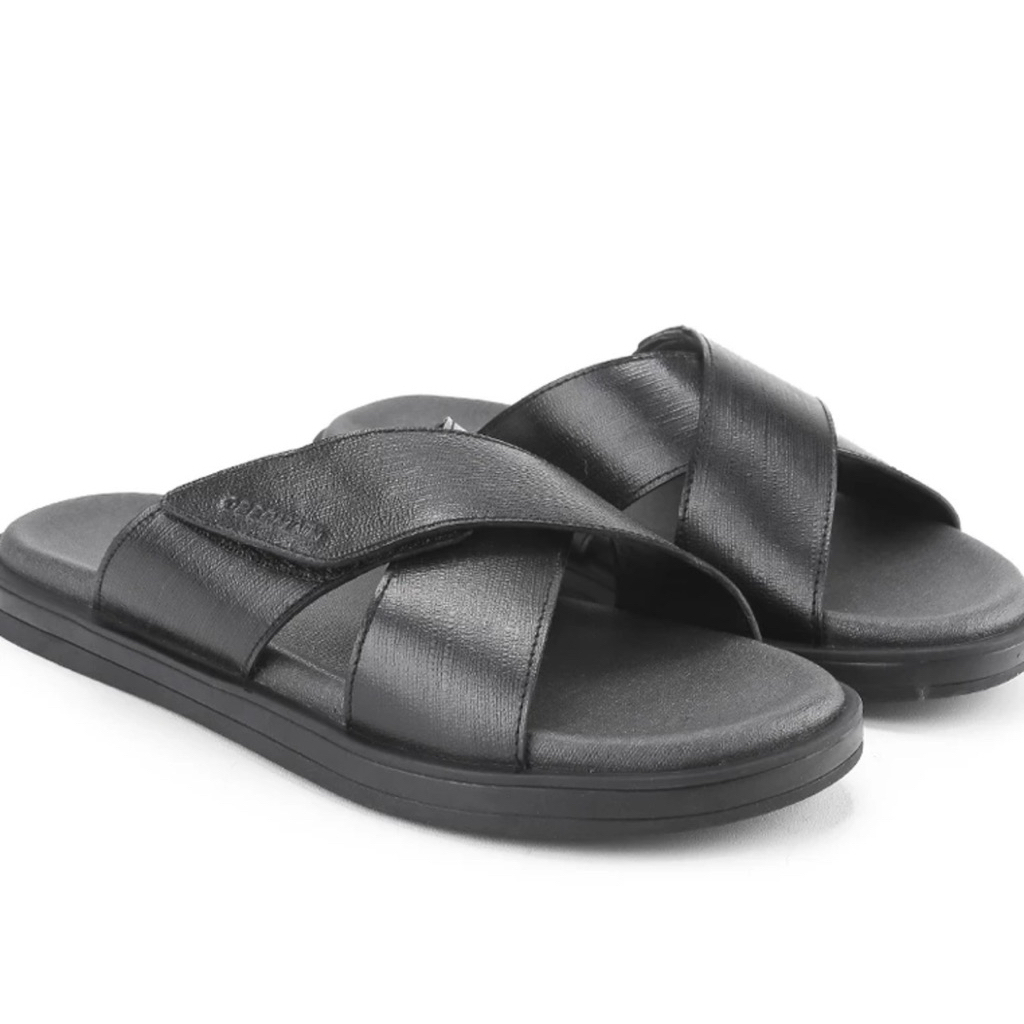 Sandal Slide Pria Obermain Original - Leather - Eagle