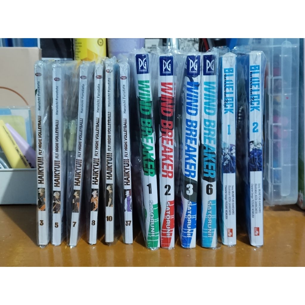 komik preloved haikyuu, windbreaker, dan bluelock