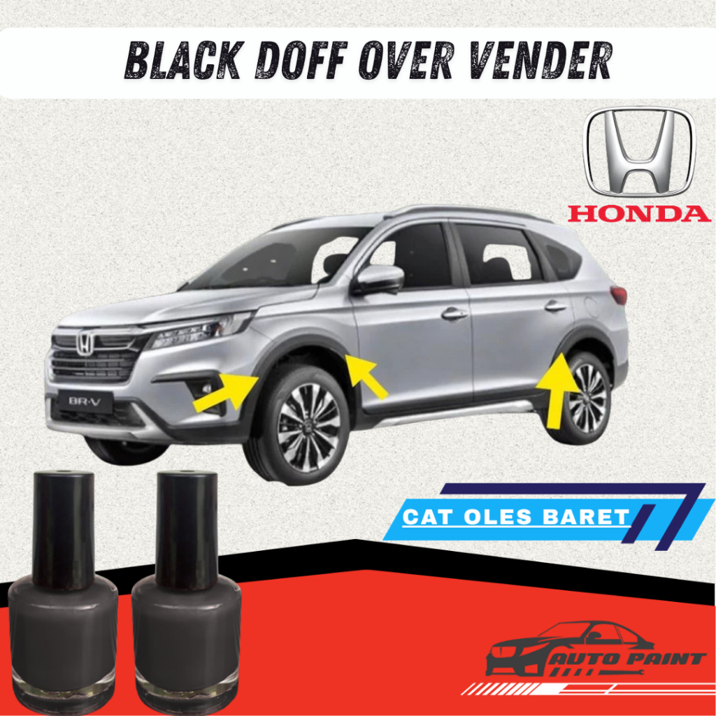 Cat Oles Black Doff Kulit Jeruk Over Fender Honda BRV 2022UP Hitam Doff