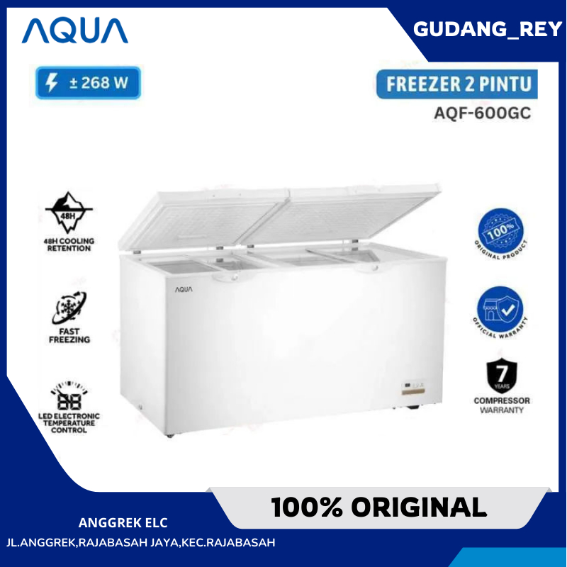 Freezer Box AQUA Chest Freezer 600L AQF-600GC Garansi Resmi