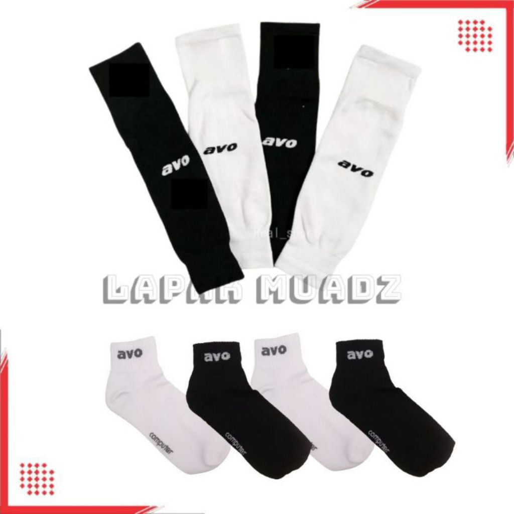 Paket Kaos Kaki Bola Sambung dan Kaos Kaki Sport Motif AVO