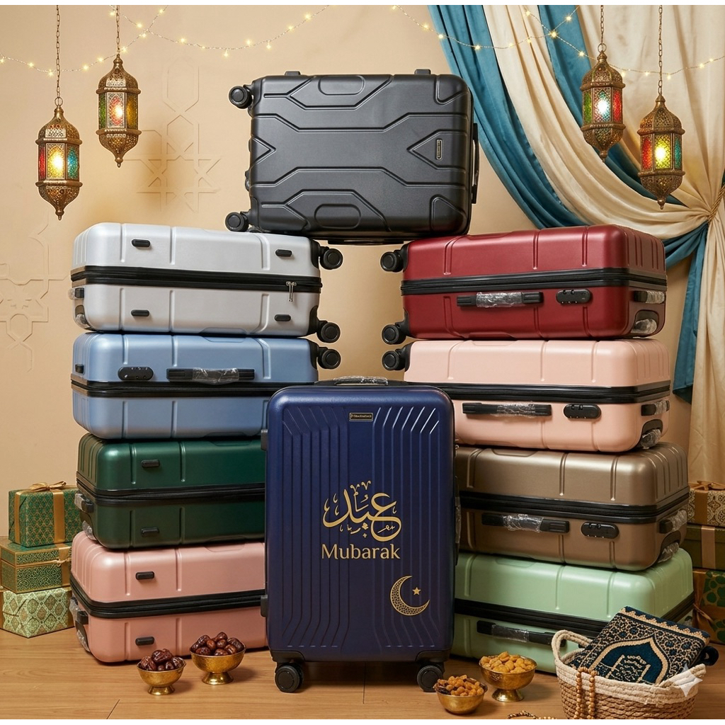 LUGGAGE/KOPER FIBER 20inch 24inch SET RODA PUTAR 360DERAJAT SEKAT KAIN & TALI