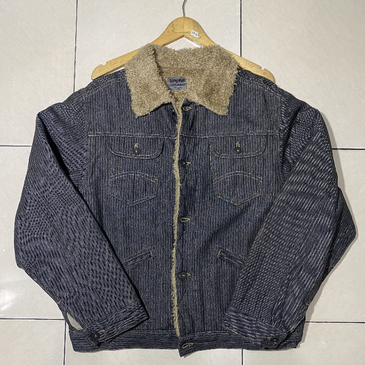 DENIM SHERPA JACKET 'BODY WAVE'