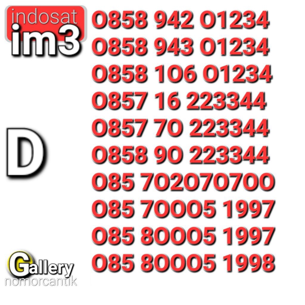 NOMOR CANTIK IM3 6666 223344