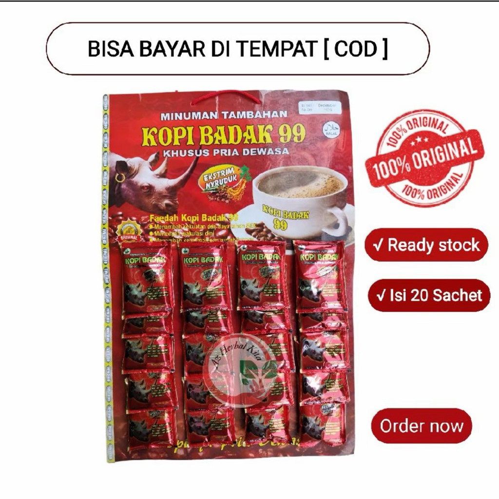 Kopi badak 99 || Kopi instan isi 20 sachet 100% Hallal