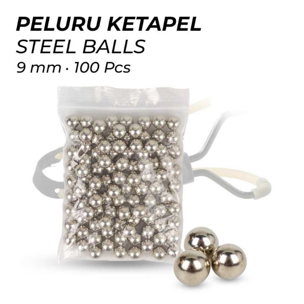 Peluru Khusus Ketapel 9mm Isi 100 Pcs