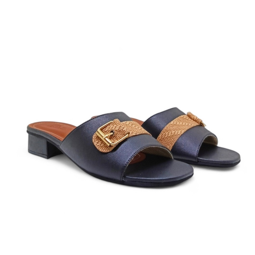 Zasmine Clogs Sendal Heel 3 cm / Bigsize 40 - 45 / Sandal heels ibu ibu kulit acara kondangan