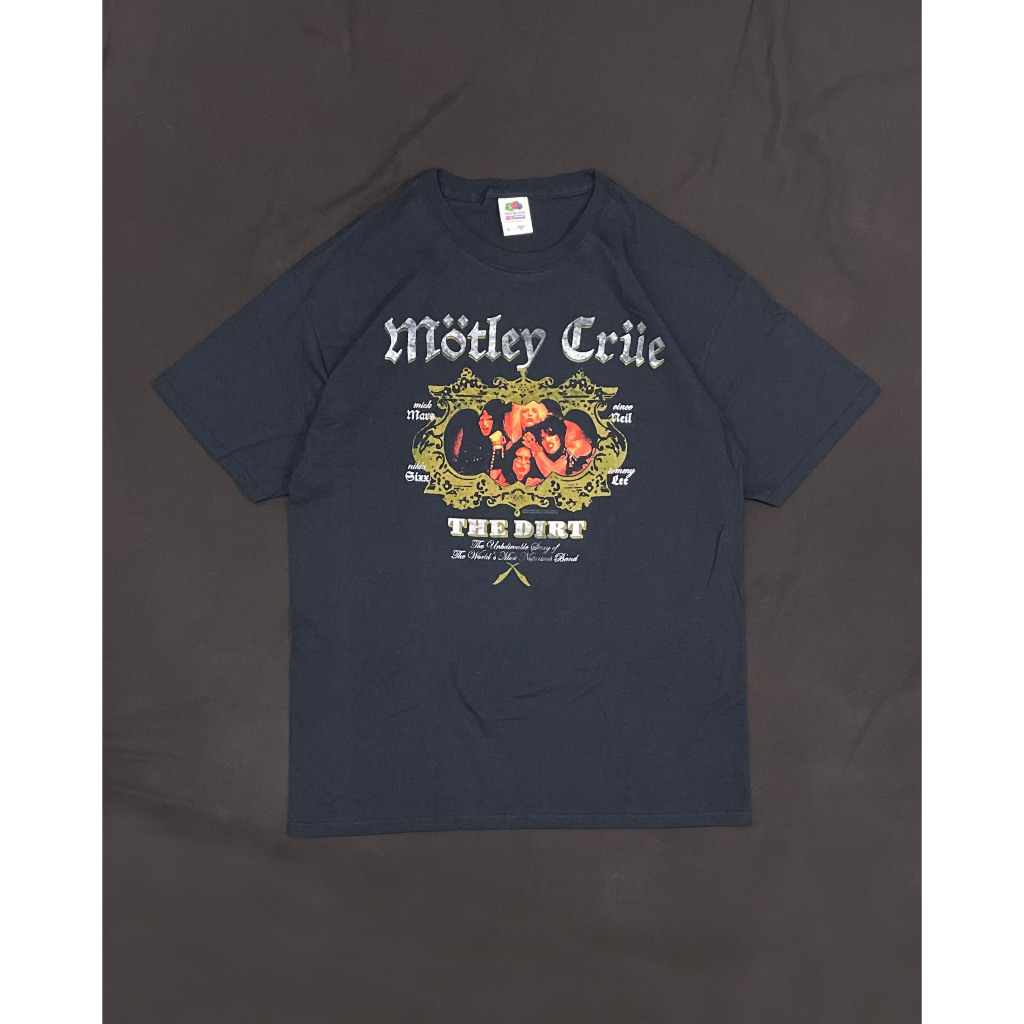 Baju Kaos Band Official Original Motley Crue The Dirt Crest Tshirt