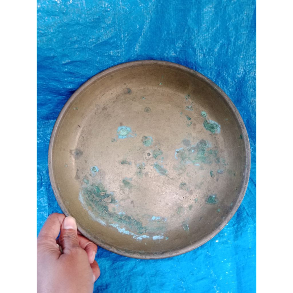 nampan kuningan antik size besar