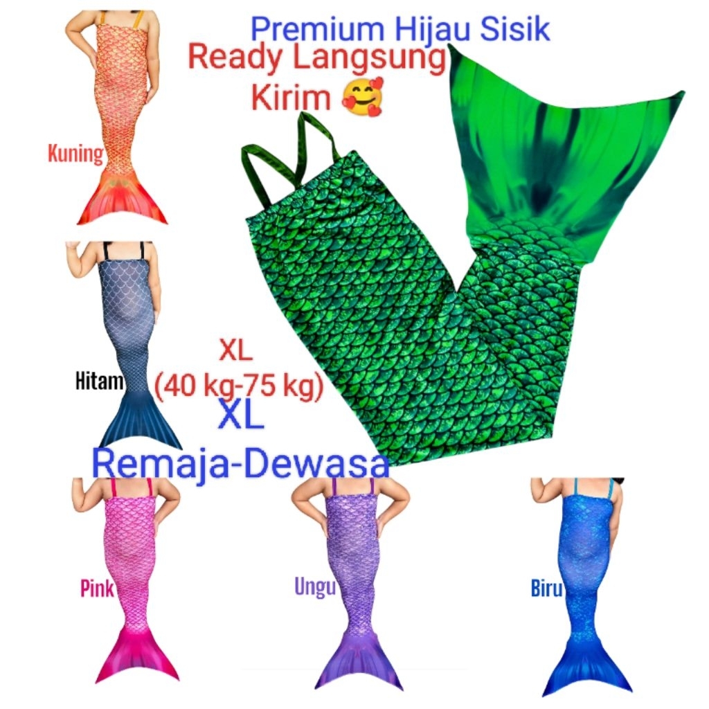 (COD) Kostum Mermaid Baju Duyung Remaja Sampai Dewasa