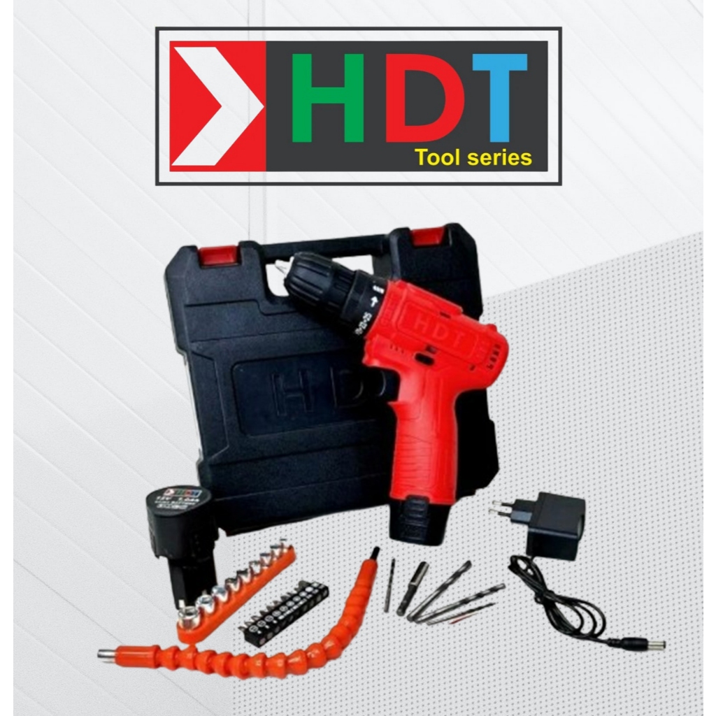 HDT Mesin Bor Cordless 12V / Bor Baterai CDD405