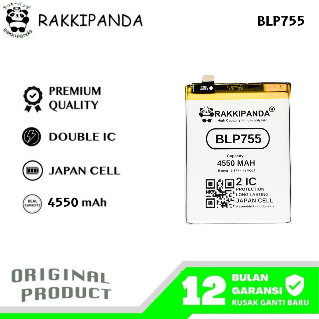 RakkiPanda - BLP755 Reno 3 5G / Reno 3 Pro Batre Batrai Baterai