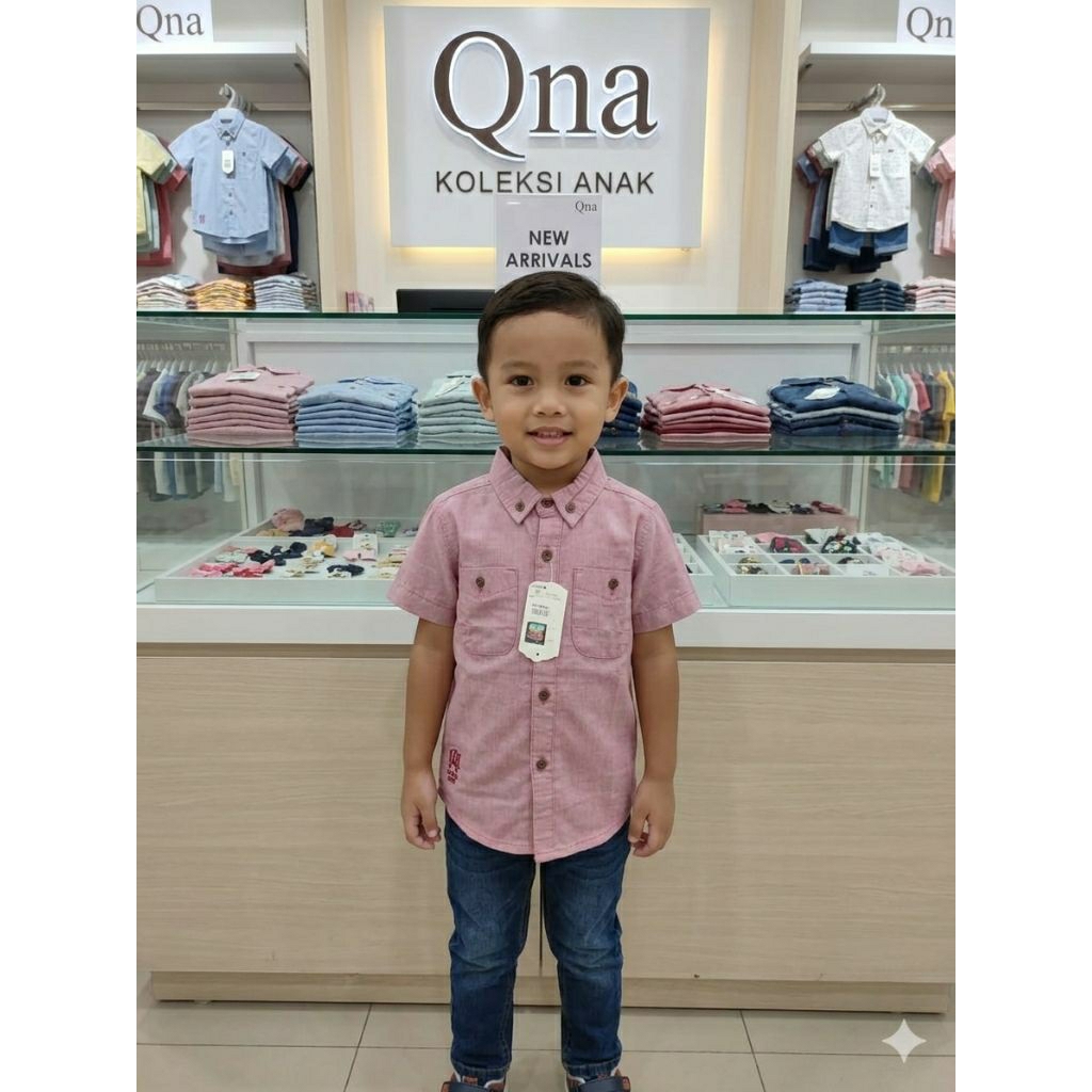 Kemeja anak laki laki QNA original