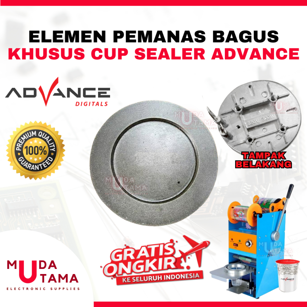 Elemen Pemanas Mesin Cup Sealer ADVANCE - Elemen Cup Sealer ADVANCE - Element Heater Cup Sealer ADVA