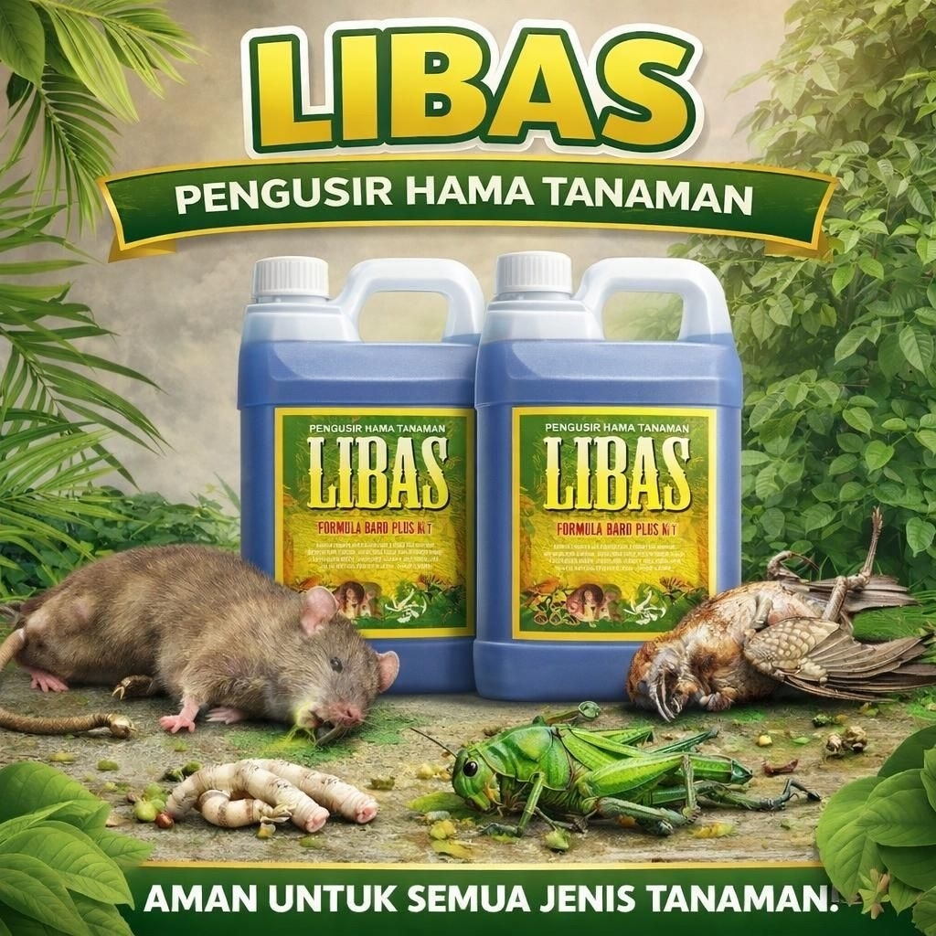 LIBAS 1 LITER - Insektisida Pembunuh Hama Tanaman Racun Tikus Pembasmi Tikus Belalang Burung Racun S