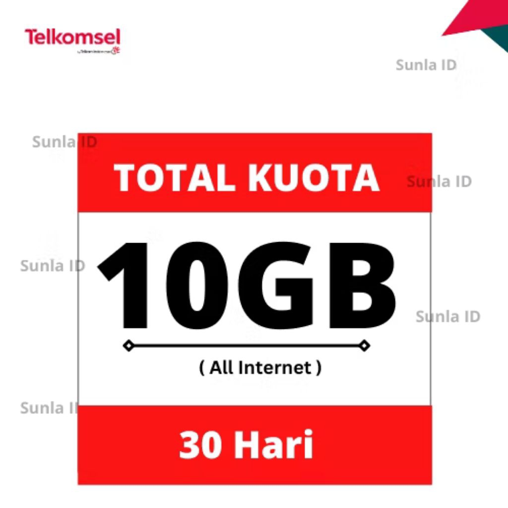 Kuota Telkomsel 10GB | Full Internet 30 Hari
