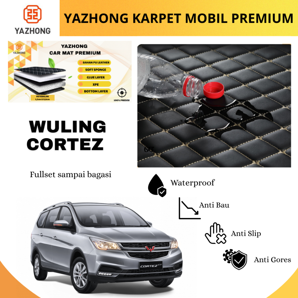 YAZHONG KARPET MOBIL WULING CORTEZ 2021 || 100% PRESISI