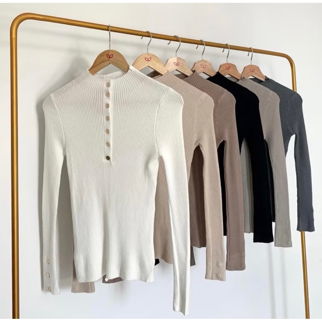 Manset Baju Inner Rajut Jumbo Atasan Inara Top Turtleneck Lengan Panjang Oversize premium / Atasan i