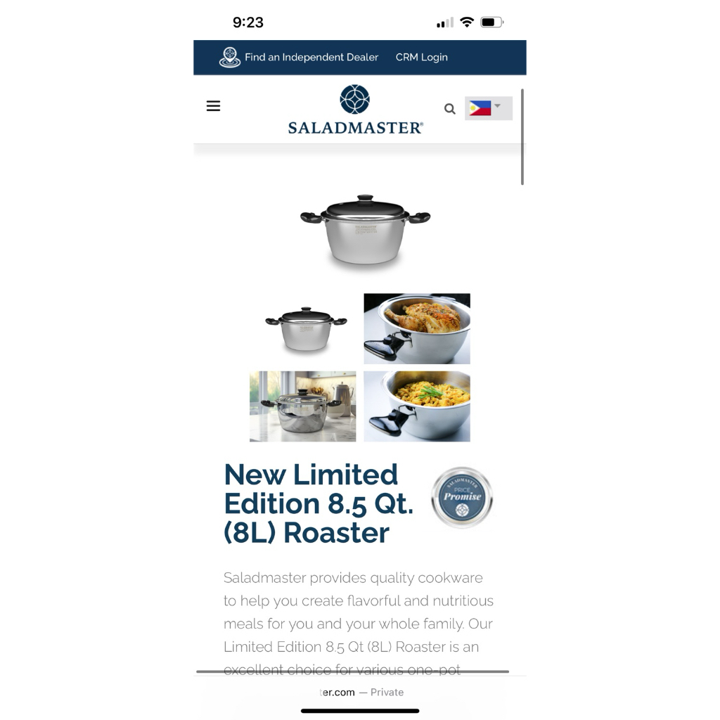 saladmaster roaster 8,5qt