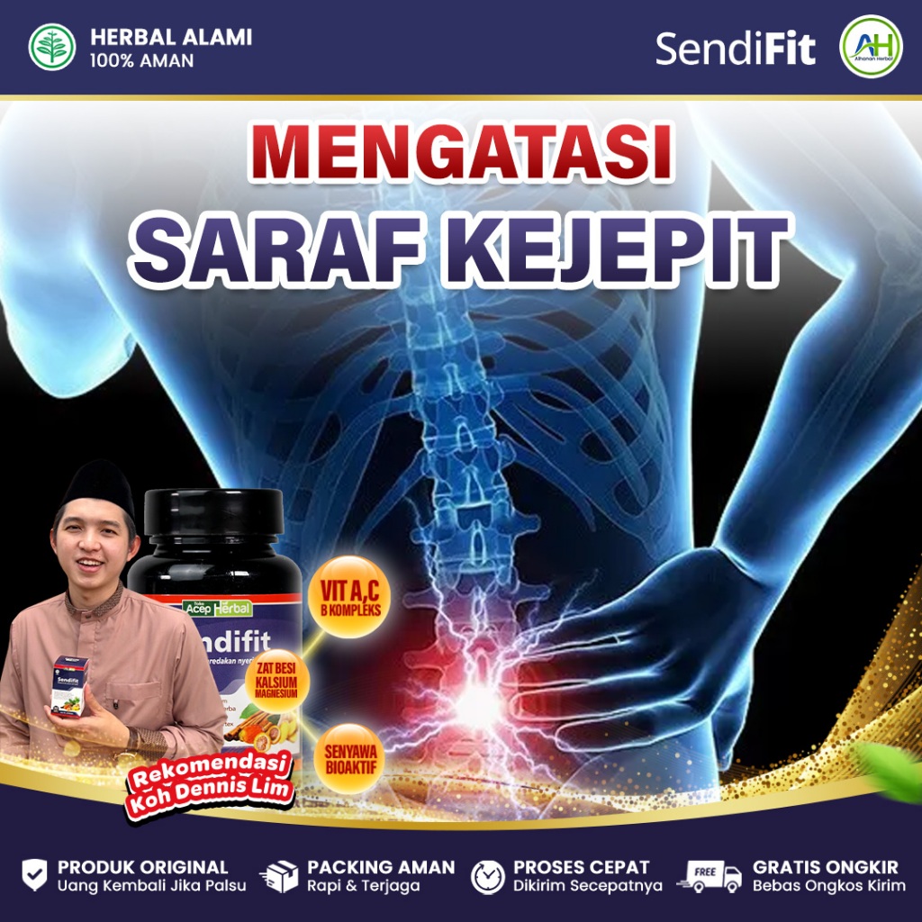 Obat Saraf Tulang Ekor Kejepit Nyeri Bokong Sampai Kaki Sakit Pantat Sciatica Skiatika - Sendifit