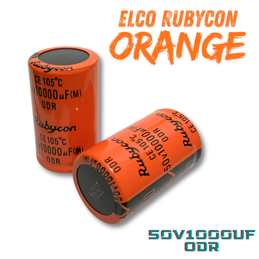 ELCO RUBYCON 10000uf 50v -  80v - 100 v ORIGINAL WARNA ORANGE