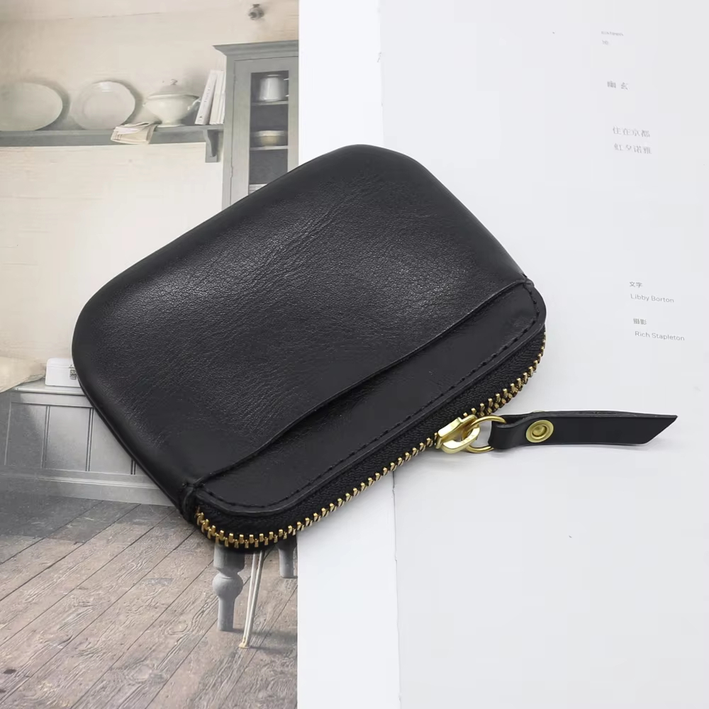 Dompet Koin Kulit Mini Pria Wanita – Pouch Uang Koin Kartu Kecil Resleting Premium