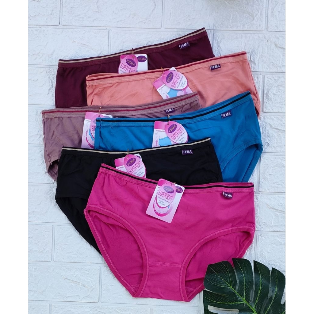 celana dalam fema celana dalam wanita fema 6pcs