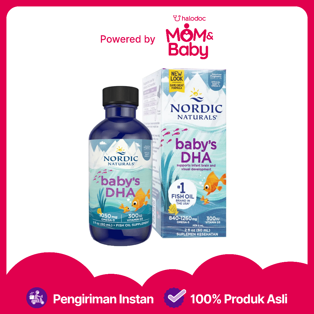 Nordic Naturals Baby's Suplemen DHA dan D3 Anak DHA 60 ml