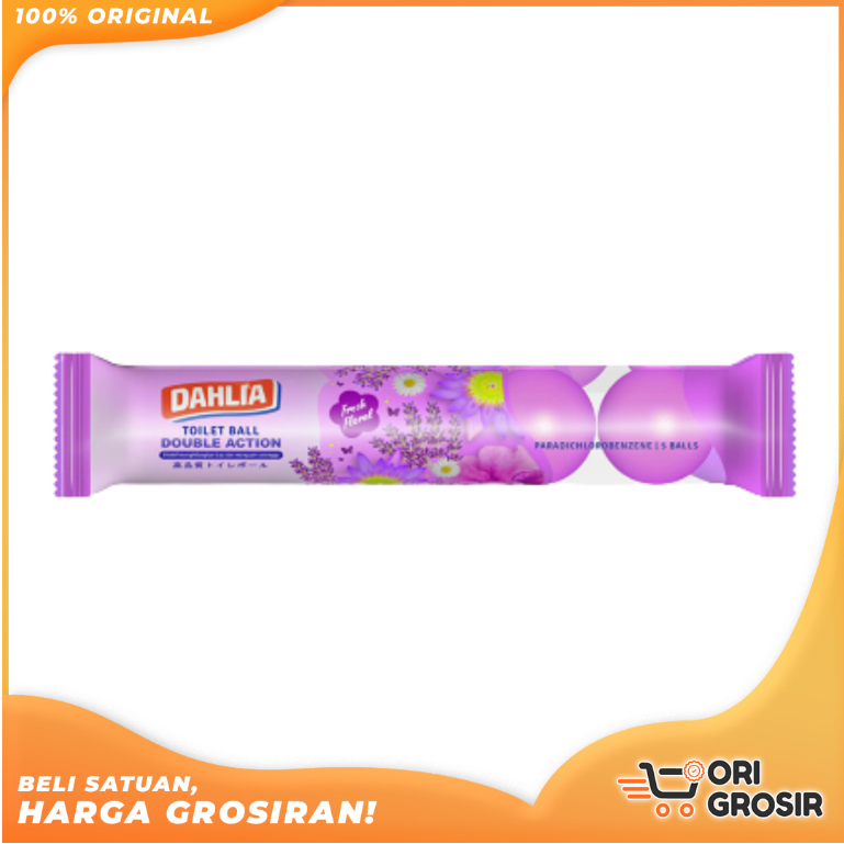 ORI GROSIR l Dahlia Kamper Toilet Ball Fresh Floral Menyegarkan Kamar Mandi isi 5 200gr