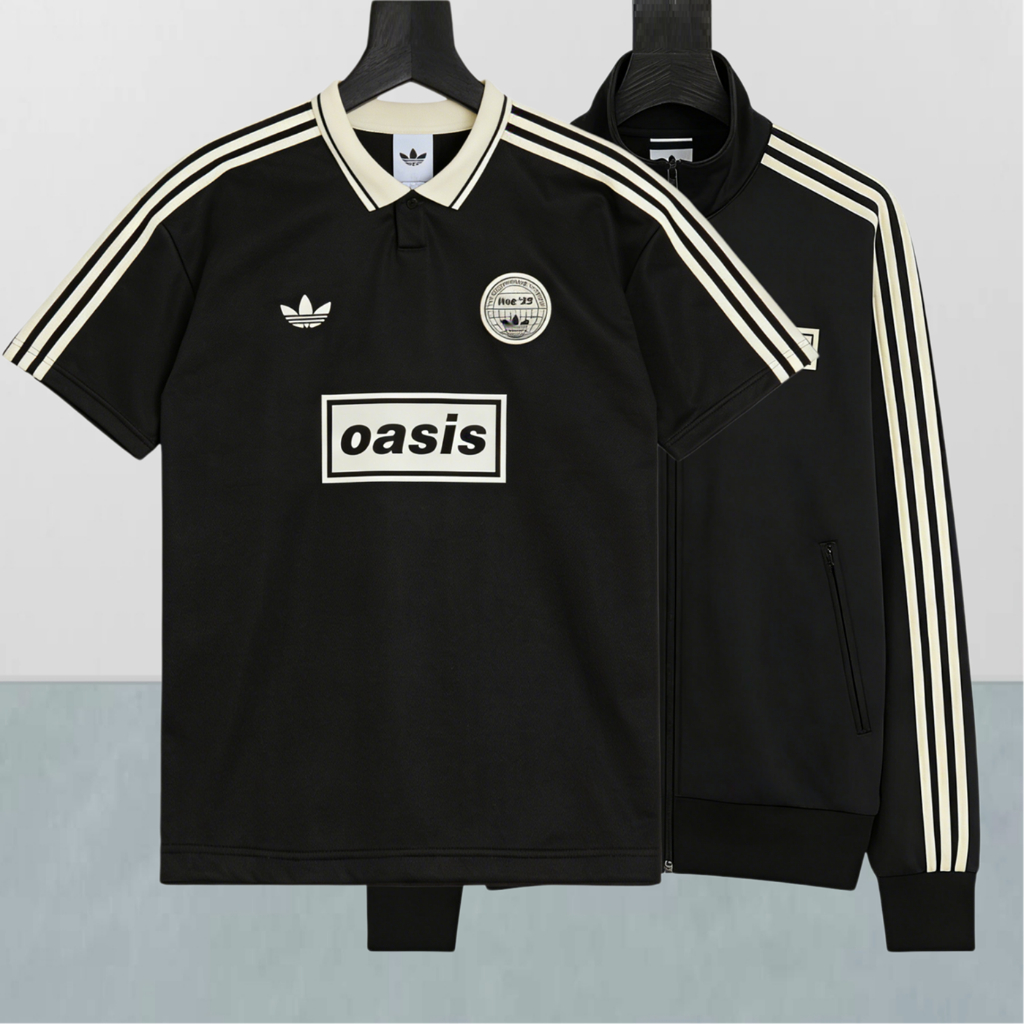 adidas original x Oasis Firebird TOUR Jacket dan Polo T-shirt