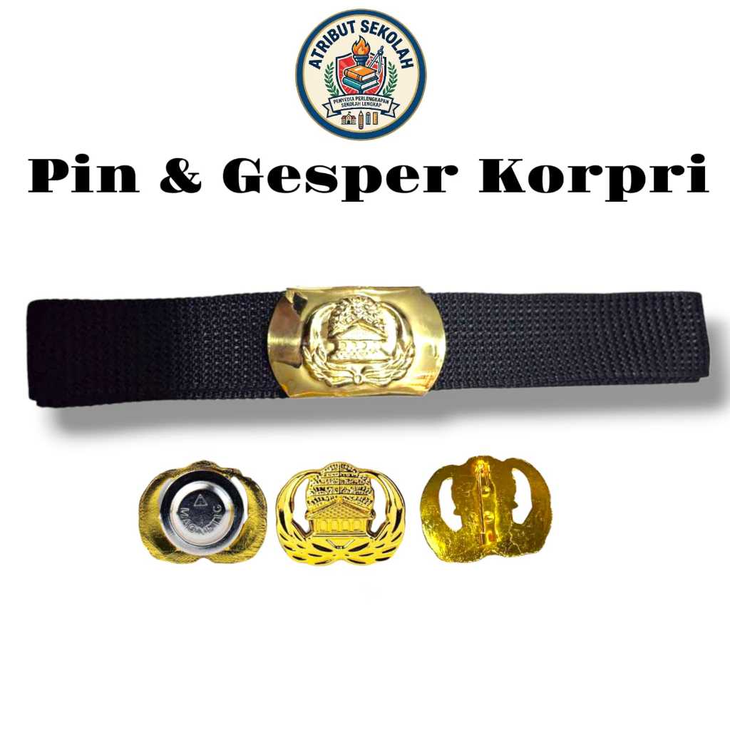 Gesper Pin Korpri Pria Wanita Asn Pns Kuningan Asli