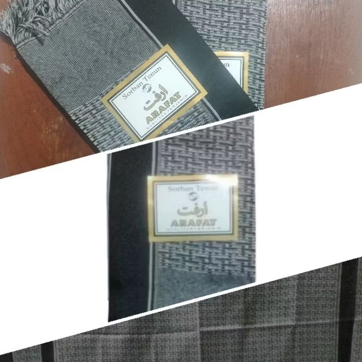 sorban Arafat motif kotak