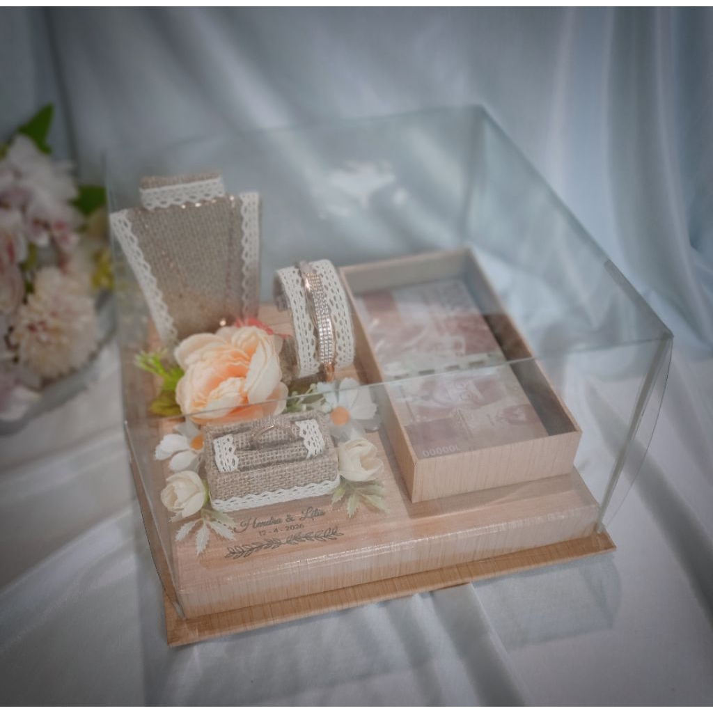 Kotak Seserahan Perhiasan Lengkap Tema Rustic