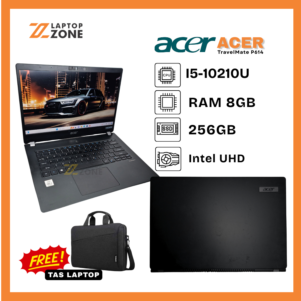 Acer TravelMate P614-51-G2 Core  I5-10210U RAM 8GB  SSD 256GB VGA Intel UHD Graphics laptop second s