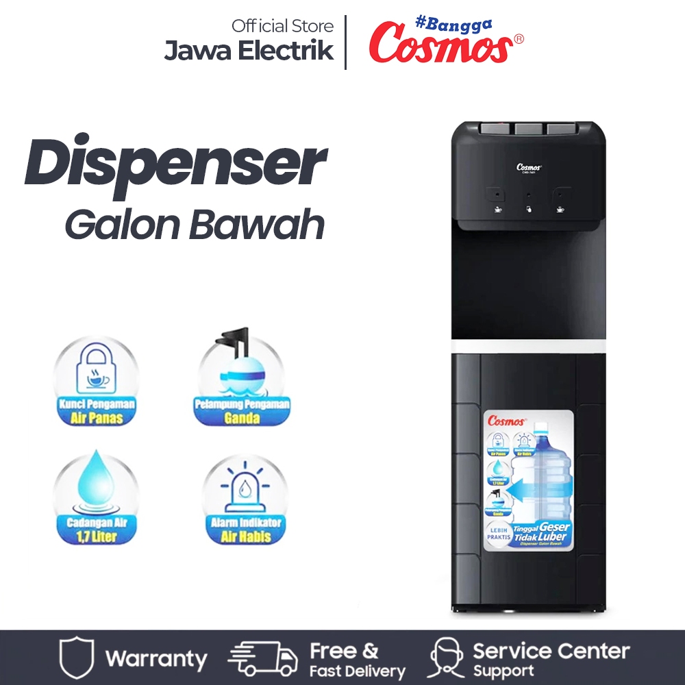 Dispenser Galon Bawah 3 Kran Air Panas Dingin dan Normal