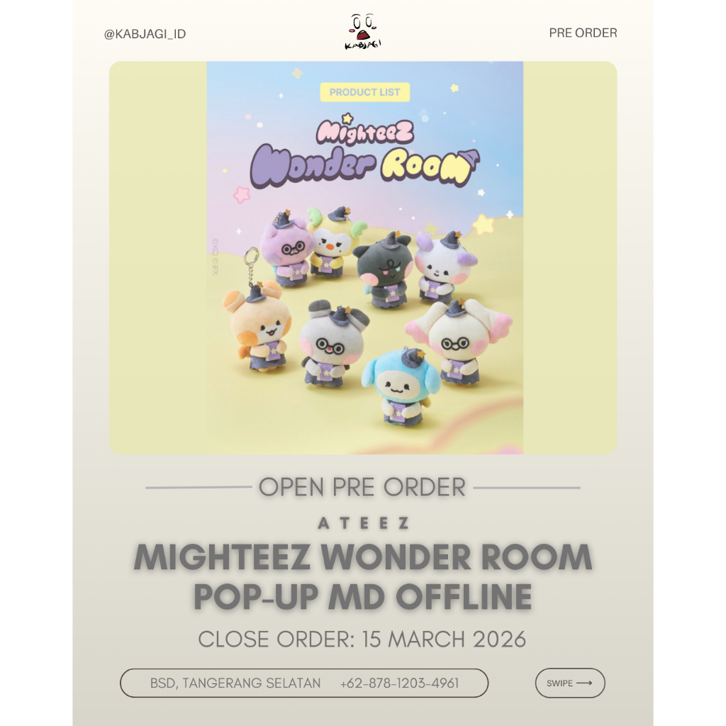 [DP PO] ATEEZ MIGHTEEZ WONDER ROOM POP-UP MD OFFLINE